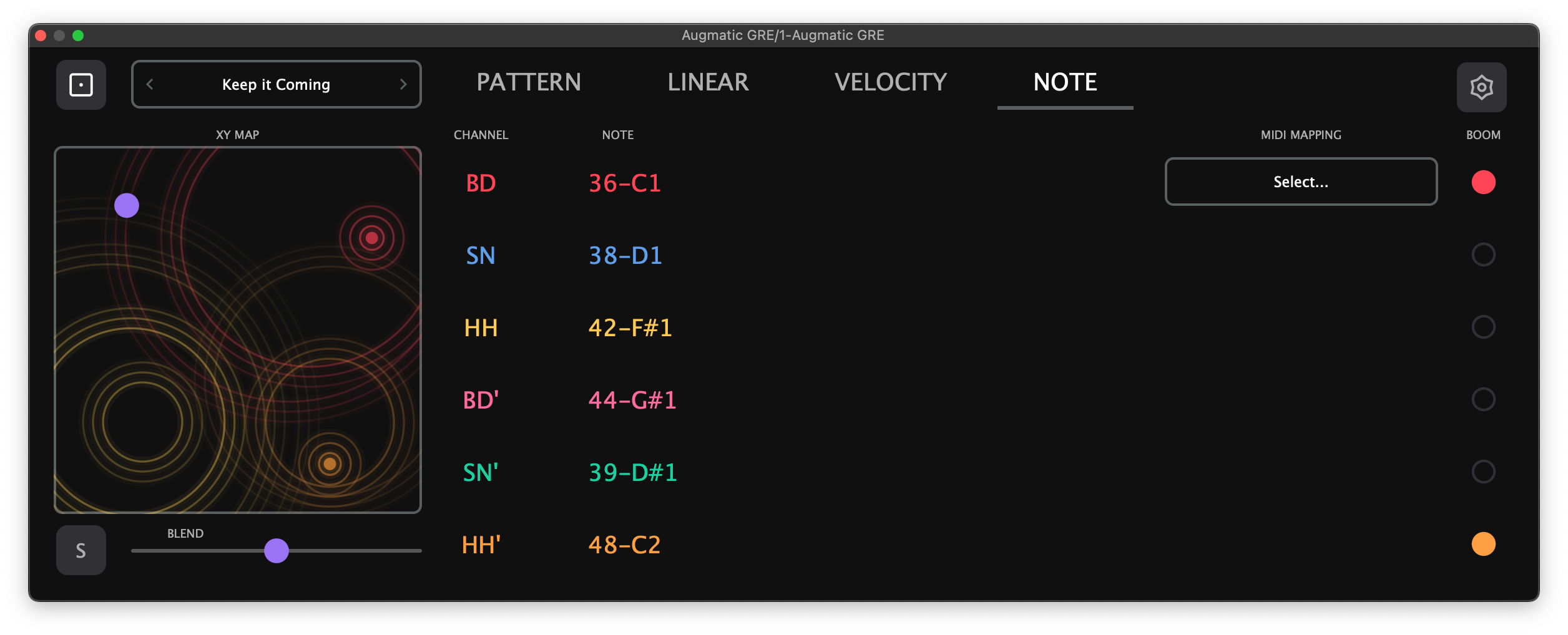 Augmatic GRE — Note Tab
