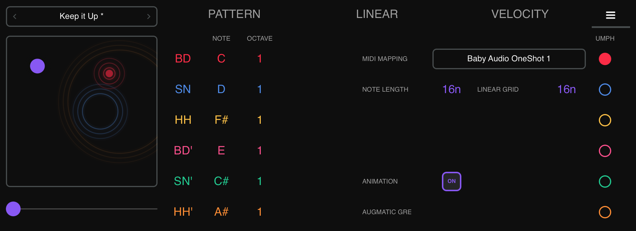 Augmatic GRE — Settings Tab